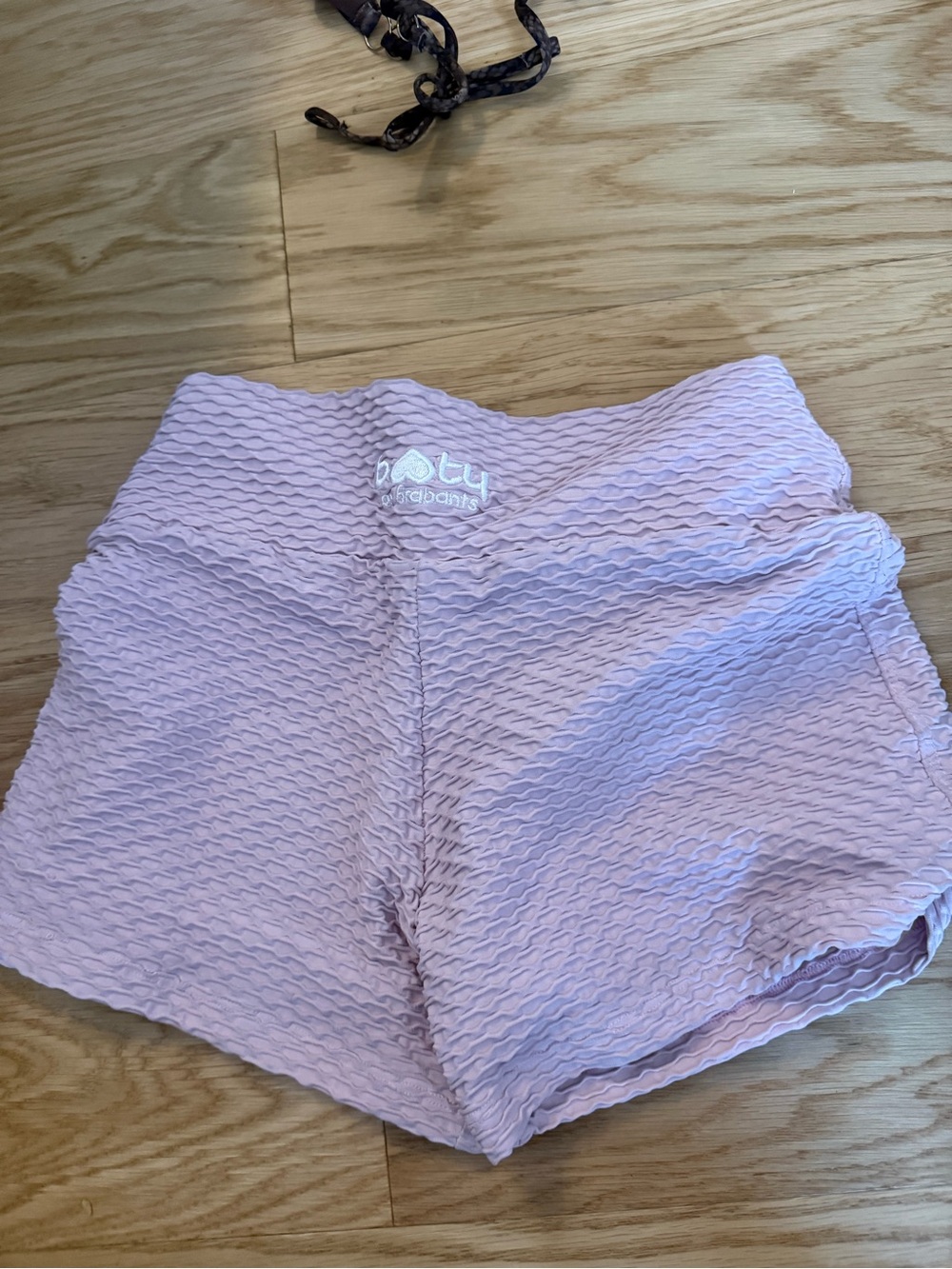 Booty by Brabants Lilac Textured Athletic Shorts